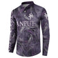 Anput Sacred Urn Button Sweatshirt with Papyrus Flowers Egyptian Guardian in Violet Mist