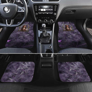 Anput Sacred Urn Car Mats with Papyrus Flowers Egyptian Guardian in Violet Mist