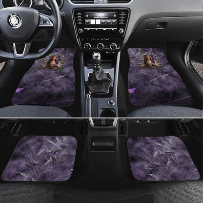 Anput Sacred Urn Car Mats with Papyrus Flowers Egyptian Guardian in Violet Mist