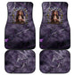 Anput Sacred Urn Car Mats with Papyrus Flowers Egyptian Guardian in Violet Mist