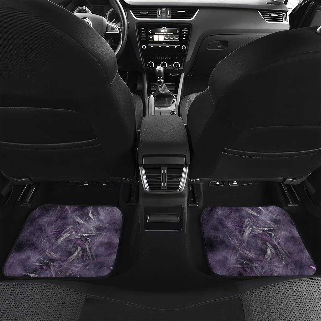 Anput Sacred Urn Car Mats with Papyrus Flowers Egyptian Guardian in Violet Mist