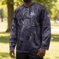 Anput Sacred Urn Hockey Jersey with Papyrus Flowers Egyptian Guardian in Violet Mist