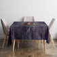 Anput Sacred Urn Tablecloth with Papyrus Flowers Egyptian Guardian in Violet Mist
