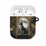 Anput Jackal Mask AirPods Case with Full Moon Egyptian Afterlife Symbolism