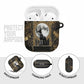 Anput Jackal Mask AirPods Case with Full Moon Egyptian Afterlife Symbolism