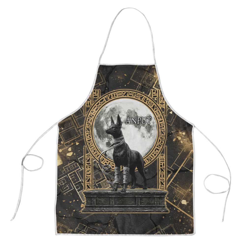 Anput Jackal Mask Apron with Full Moon Egyptian Afterlife Symbolism