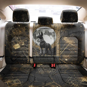 Anput Jackal Mask Back Car Seat Cover with Full Moon Egyptian Afterlife Symbolism