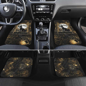 Anput Jackal Mask Car Mats with Full Moon Egyptian Afterlife Symbolism