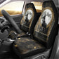 Anput Jackal Mask Car Seat Cover with Full Moon Egyptian Afterlife Symbolism
