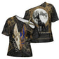 Anput Jackal Mask Cross Shoulder Shirt with Full Moon Egyptian Afterlife Symbolism