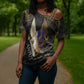 Anput Jackal Mask Cross Shoulder Shirt with Full Moon Egyptian Afterlife Symbolism