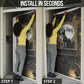 Anput Jackal Mask Door Cover with Full Moon Egyptian Afterlife Symbolism