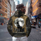 Anput Jackal Mask Hoodie with Full Moon Egyptian Afterlife Symbolism