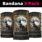 Anput Jackal Mask Neck Gaiter with Full Moon Egyptian Afterlife Symbolism