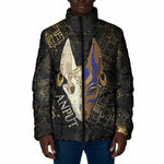 Anput Jackal Mask Padded Jacket with Full Moon Egyptian Afterlife Symbolism