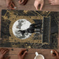 Anput Jackal Mask Puzzle with Full Moon Egyptian Afterlife Symbolism
