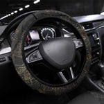Anput Jackal Mask Steering Wheel Cover with Full Moon Egyptian Afterlife Symbolism