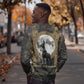 Anput Jackal Mask Sweatshirt with Full Moon Egyptian Afterlife Symbolism