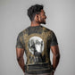 Anput Jackal Mask T shirt with Full Moon Egyptian Afterlife Symbolism