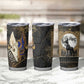 Anput Jackal Mask Tumbler Cup with Full Moon Egyptian Afterlife Symbolism