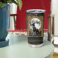 Anput Jackal Mask Tumbler Cup with Full Moon Egyptian Afterlife Symbolism