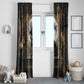 Anput Jackal Mask Window Curtain with Full Moon Egyptian Afterlife Symbolism