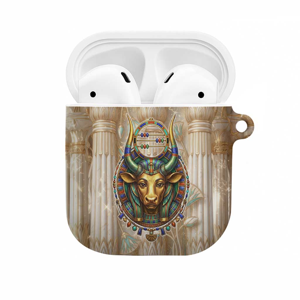 Hathor AirPods Case with Sacred Cow Head Egyptian Fertility Symbolism