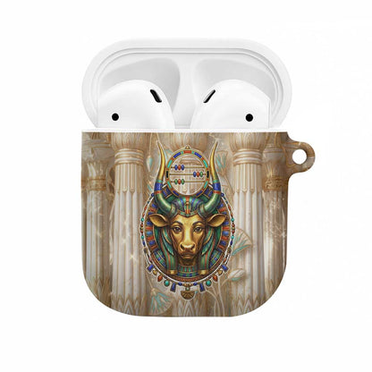 Hathor AirPods Case with Sacred Cow Head Egyptian Fertility Symbolism
