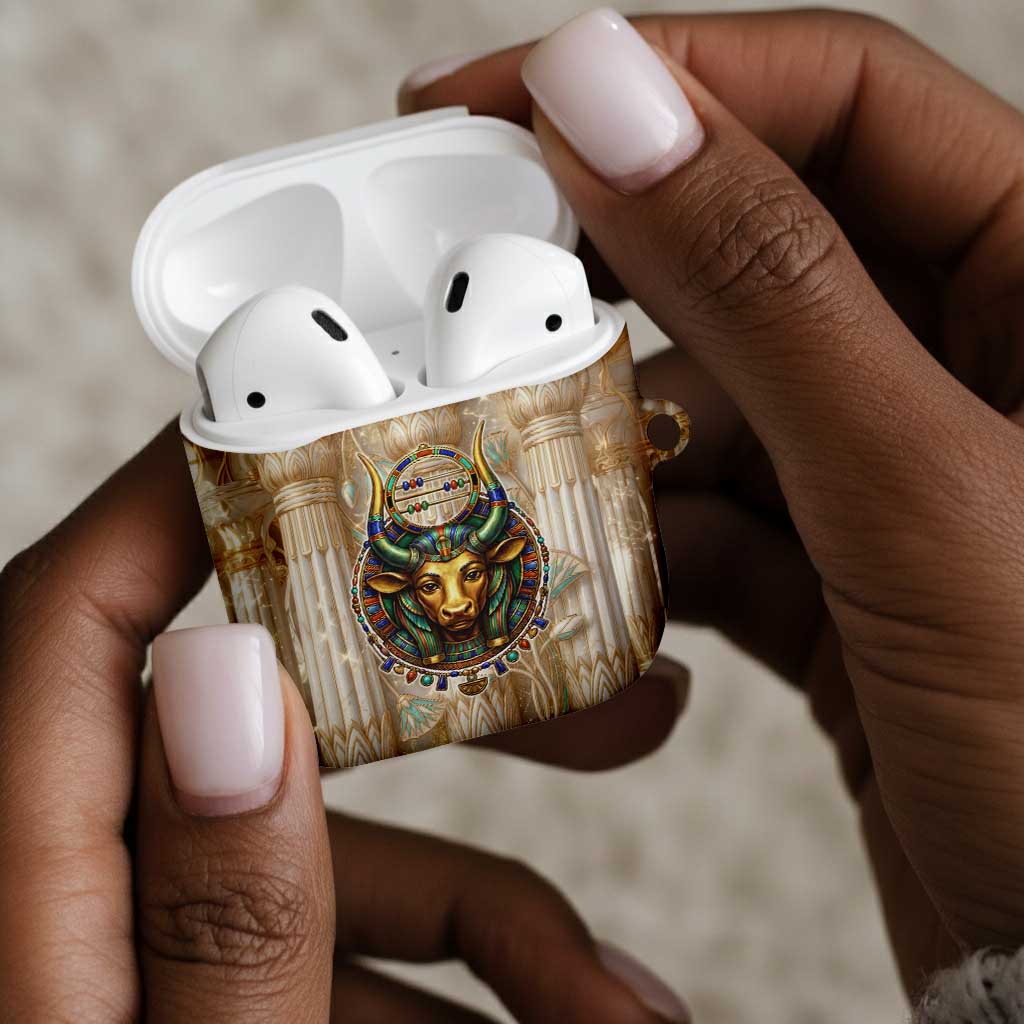 Hathor AirPods Case with Sacred Cow Head Egyptian Fertility Symbolism