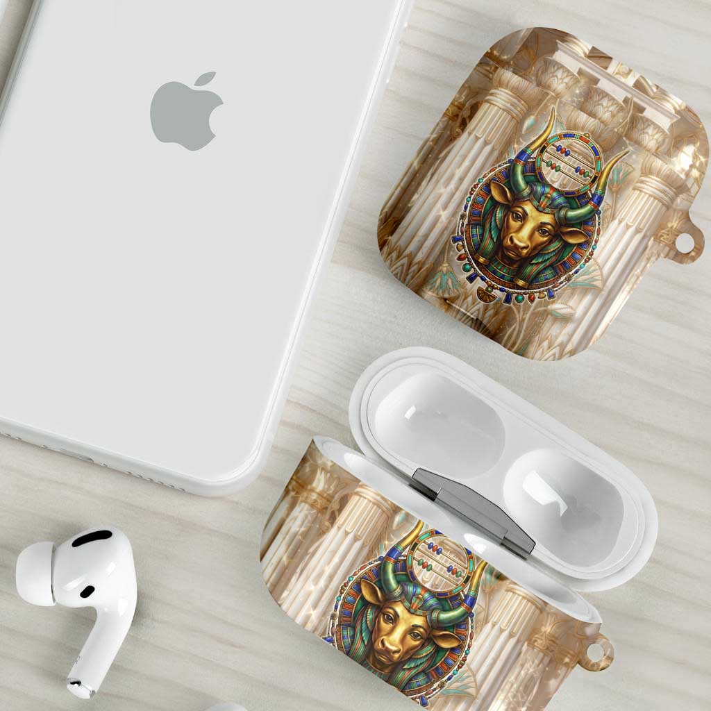 Hathor AirPods Case with Sacred Cow Head Egyptian Fertility Symbolism