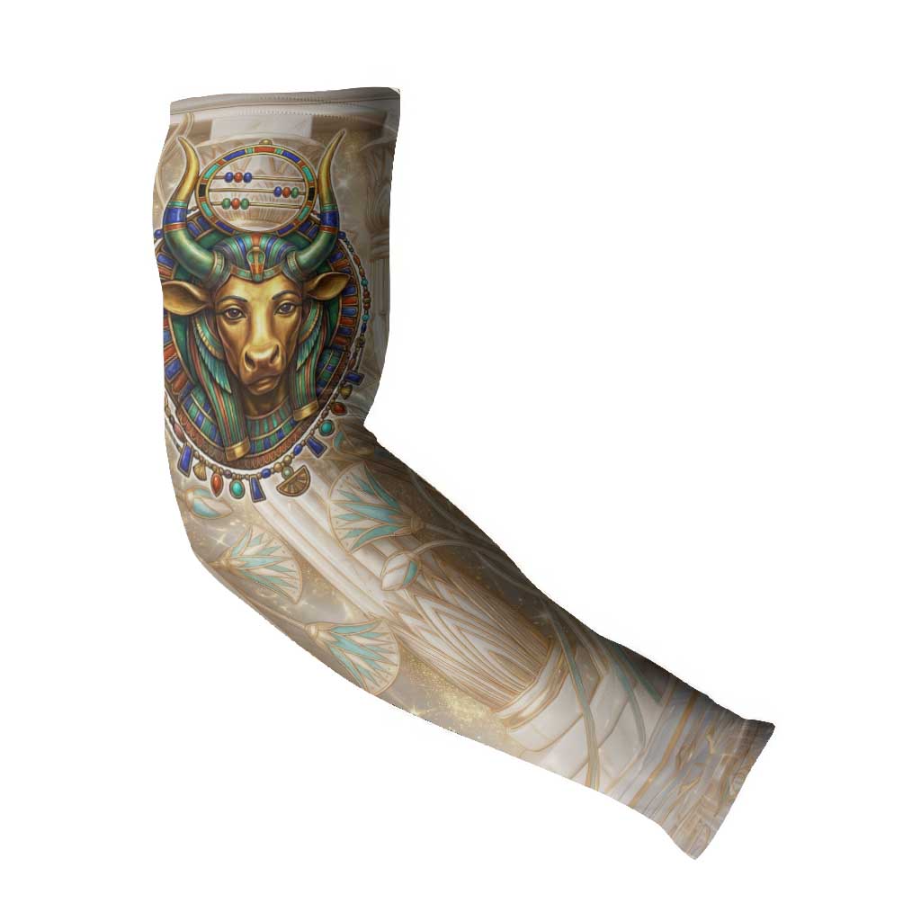 Hathor Arm Sleeves with Sacred Cow Head Egyptian Fertility Symbolism