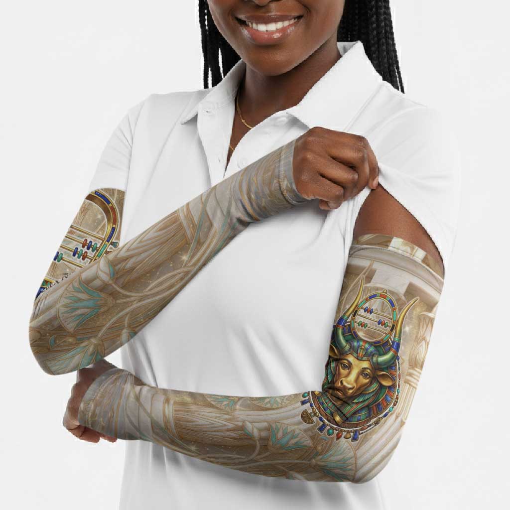Hathor Arm Sleeves with Sacred Cow Head Egyptian Fertility Symbolism