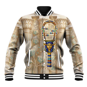 Hathor Baseball Jacket with Sacred Cow Head Egyptian Fertility Symbolism
