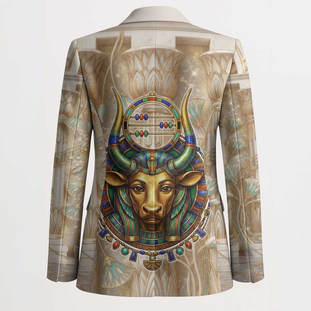 Hathor Blazer with Sacred Cow Head Egyptian Fertility Symbolism