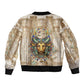 Hathor Bomber Jacket with Sacred Cow Head Egyptian Fertility Symbolism