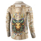 Hathor Button Sweatshirt with Sacred Cow Head Egyptian Fertility Symbolism
