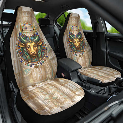 Hathor Car Seat Cover with Sacred Cow Head Egyptian Fertility Symbolism