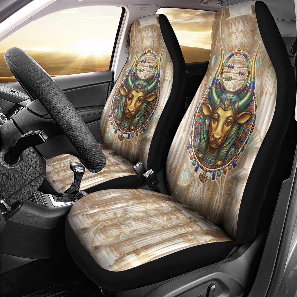 Hathor Car Seat Cover with Sacred Cow Head Egyptian Fertility Symbolism