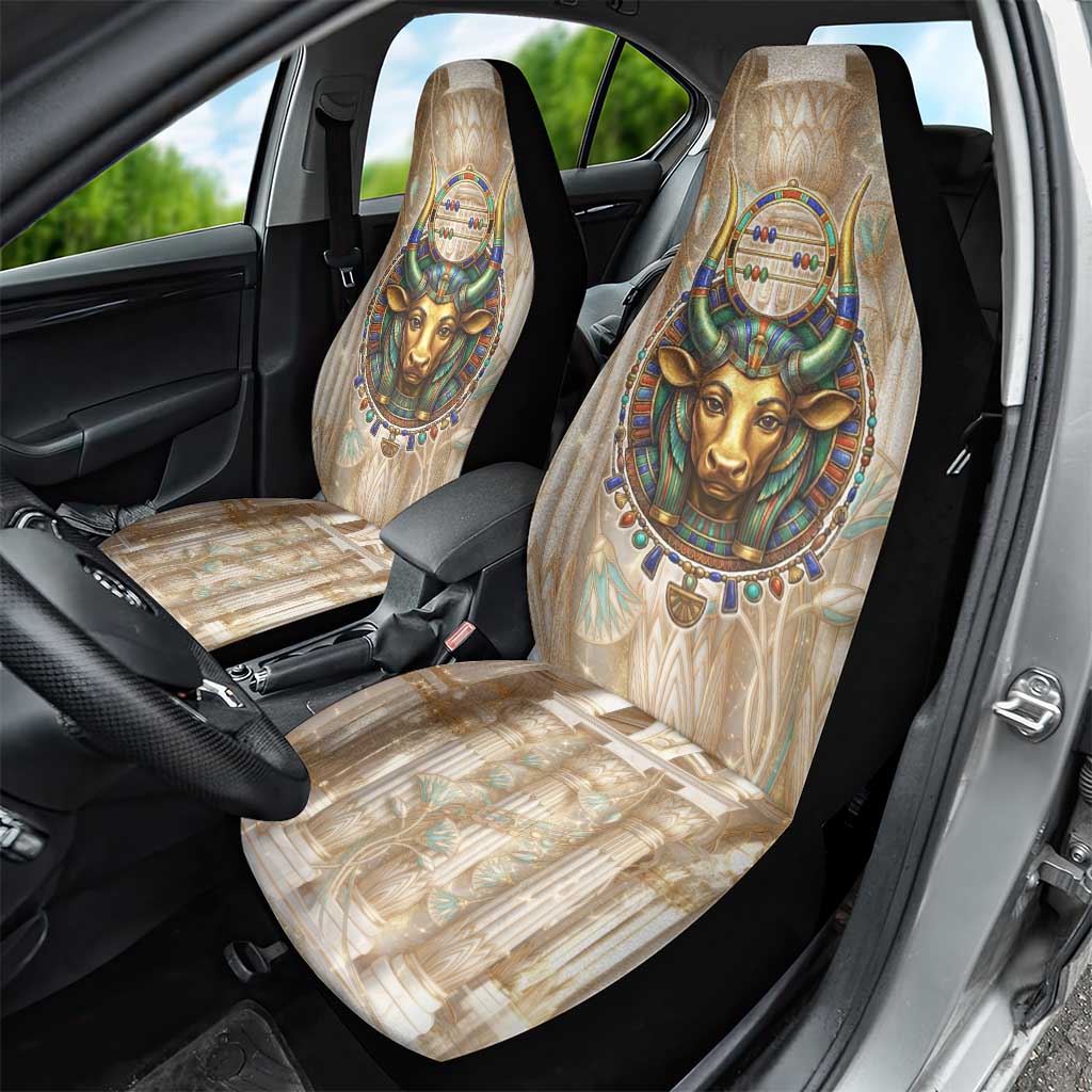 Hathor Car Seat Cover with Sacred Cow Head Egyptian Fertility Symbolism