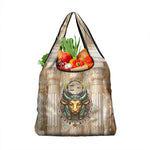 Hathor Grocery Bag with Sacred Cow Head Egyptian Fertility Symbolism