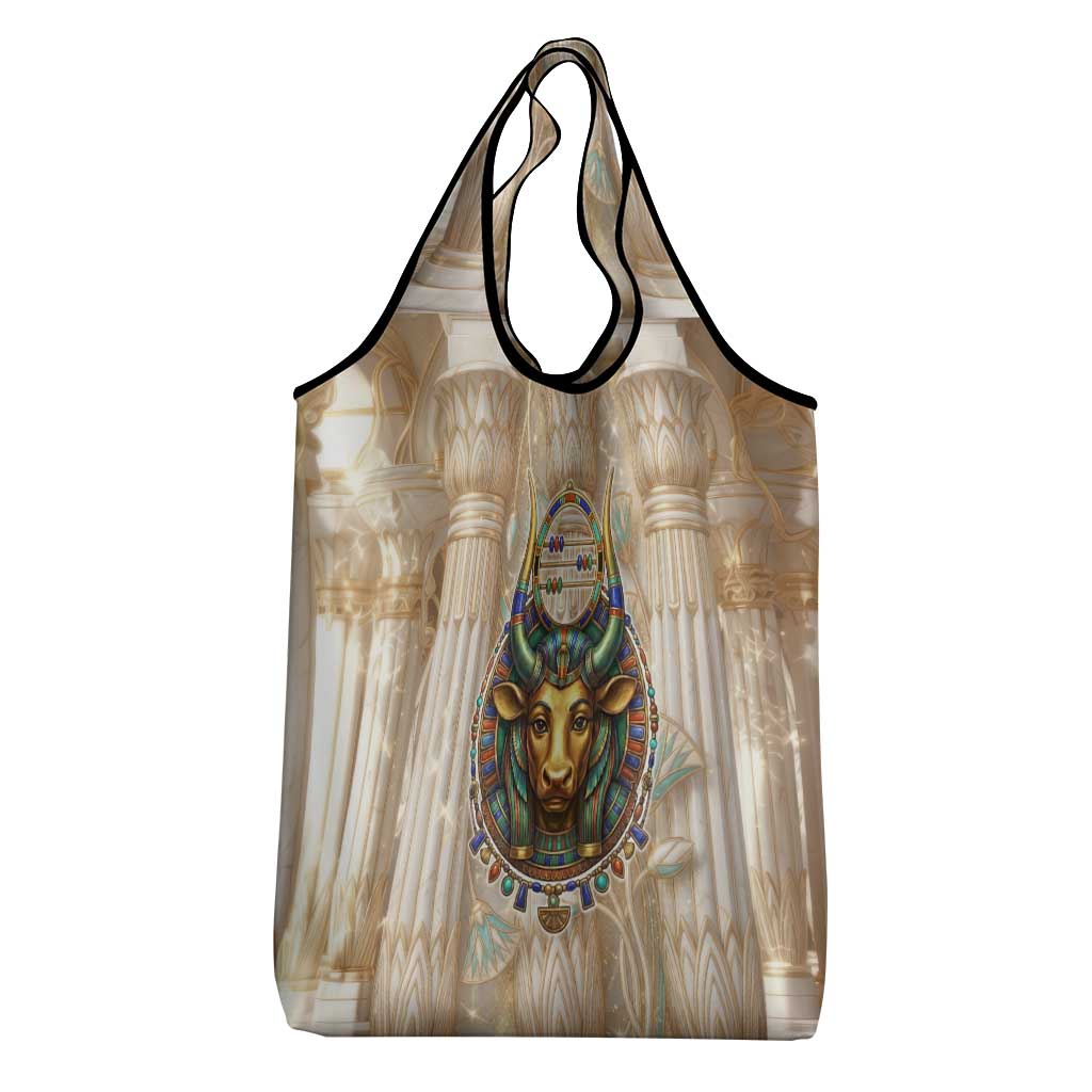 Hathor Grocery Bag with Sacred Cow Head Egyptian Fertility Symbolism
