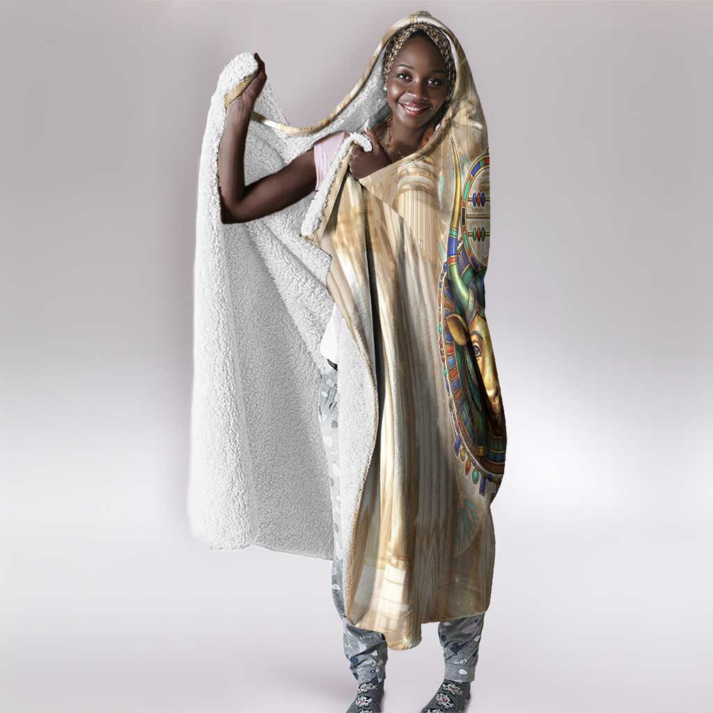 Hathor Hooded Blanket with Sacred Cow Head Egyptian Fertility Symbolism