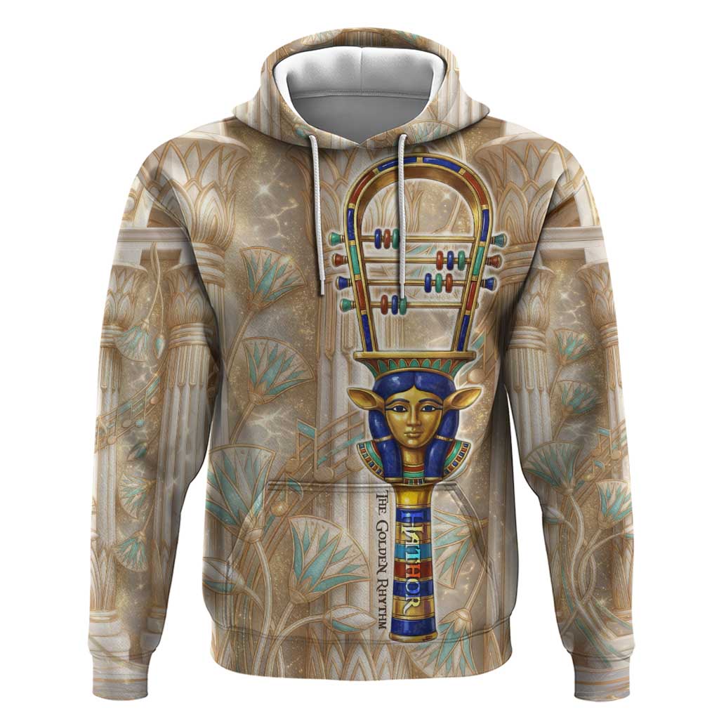 Hathor Hoodie with Sacred Cow Head Egyptian Fertility Symbolism