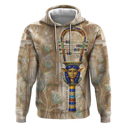Hathor Hoodie with Sacred Cow Head Egyptian Fertility Symbolism