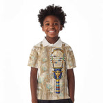 Hathor Kid Polo Shirt with Sacred Cow Head Egyptian Fertility Symbolism