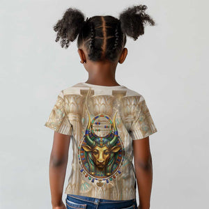 Hathor Kid T shirt with Sacred Cow Head Egyptian Fertility Symbolism