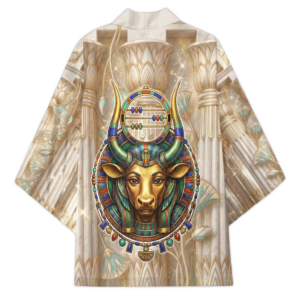 Hathor Kimono with Sacred Cow Head Egyptian Fertility Symbolism