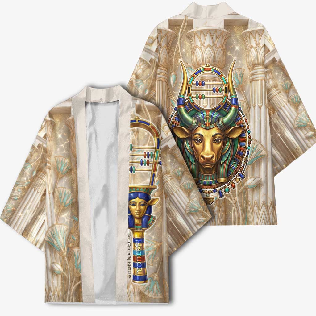 Hathor Kimono with Sacred Cow Head Egyptian Fertility Symbolism