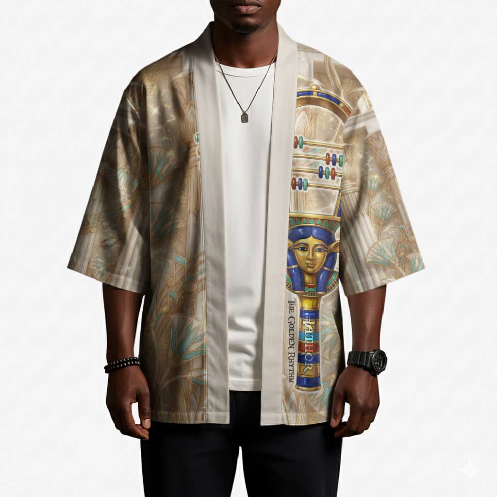 Hathor Kimono with Sacred Cow Head Egyptian Fertility Symbolism