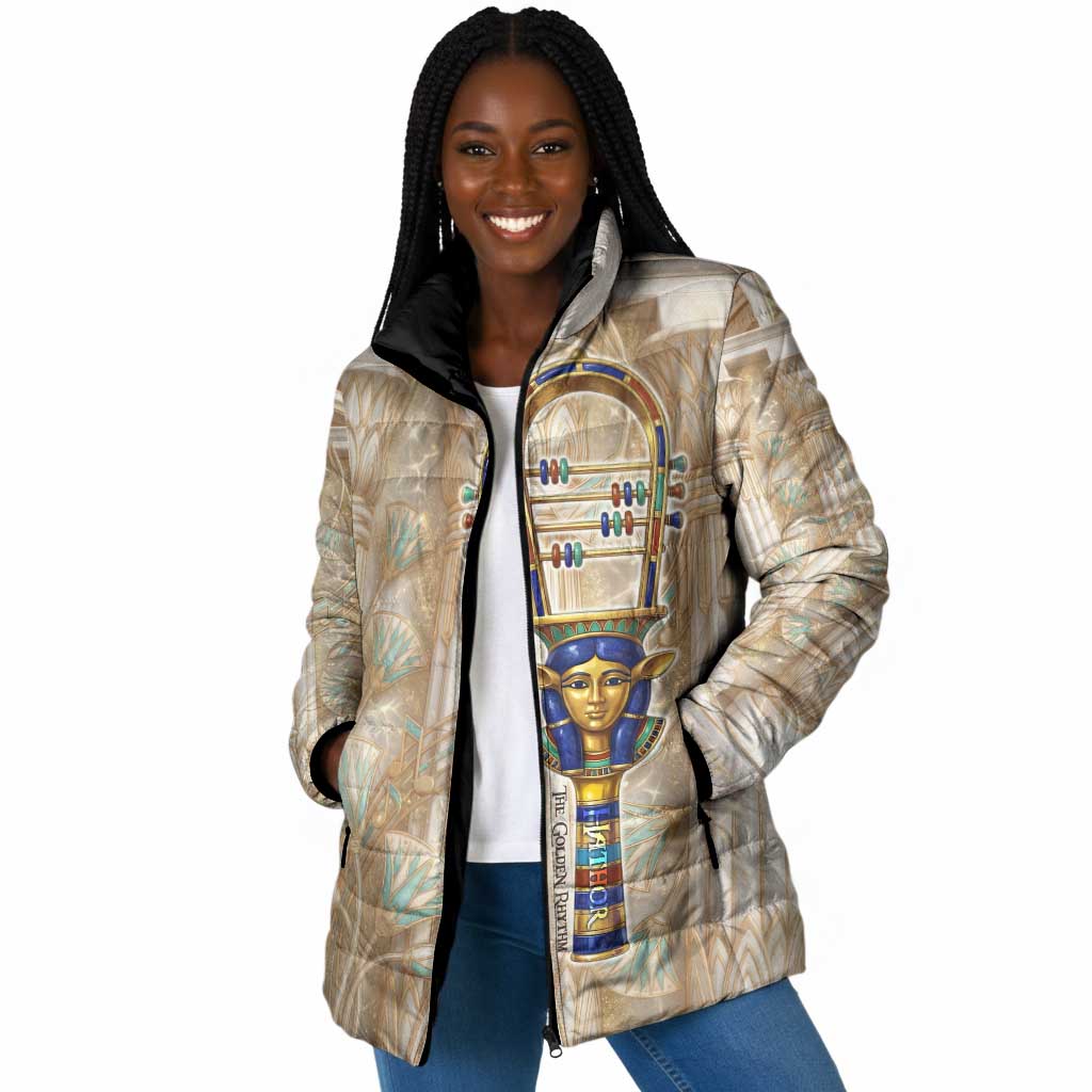 Hathor Padded Jacket with Sacred Cow Head Egyptian Fertility Symbolism